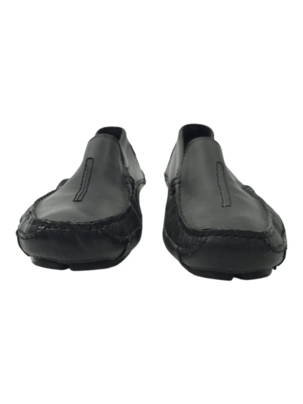 Clarks Leather Driving Loafers Mens 10 M Black Slip On Casual Shoes Moccasins